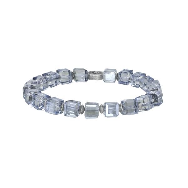 light blue crystal blue shade - Cubes - Konplott bracelet
